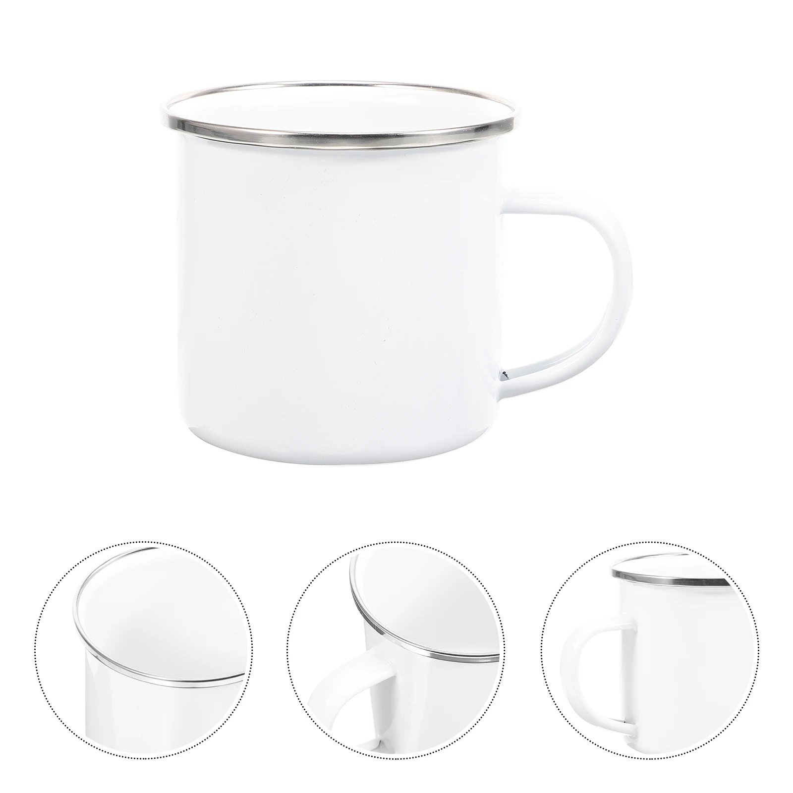 

Camping Enamel Mug 450Ml Compact Travel Mug for Home Office School Outdoor Use Food Grade Safe Smooth Surface Portable Drinkware