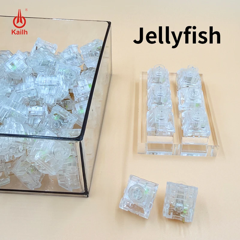 Kailh Box Jellyfish Switch Mechanical Keyboard Switch Waterproof And Dustproof Clicky Linear 5Pin Transparent Switches