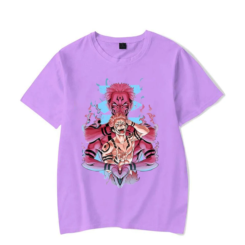 Nowe Anime Ryomen Sukuna T-shirt z nadrukiem damska moda męska w stylu Casual, letnia koszule z krótkim rękawem koszulka Anime Unisex