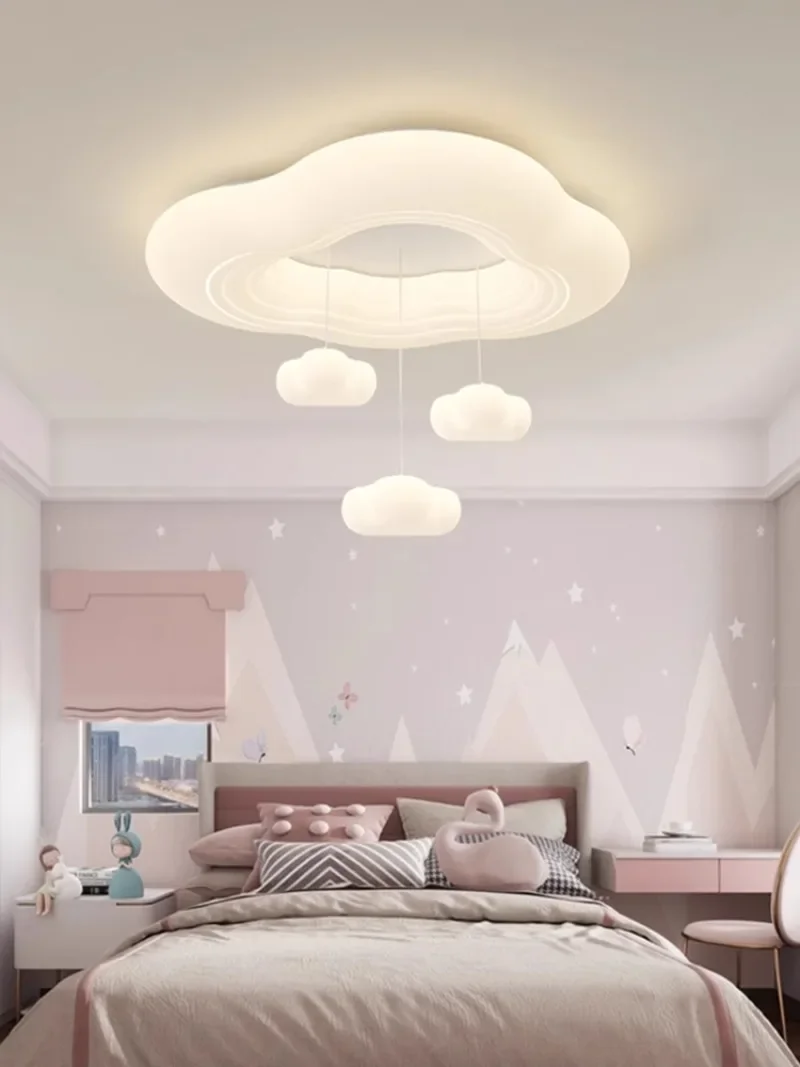 Cream style bedroom ceiling light children's room modern minimalist cloud master bedroom lighting fixtures