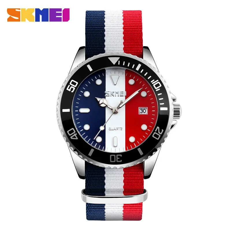 SKMEI 9133 coppia orologi uomo e donna orologio Casual cinturino in Nylon 30M impermeabile multiplo orologi da polso al quarzo reloj hombr