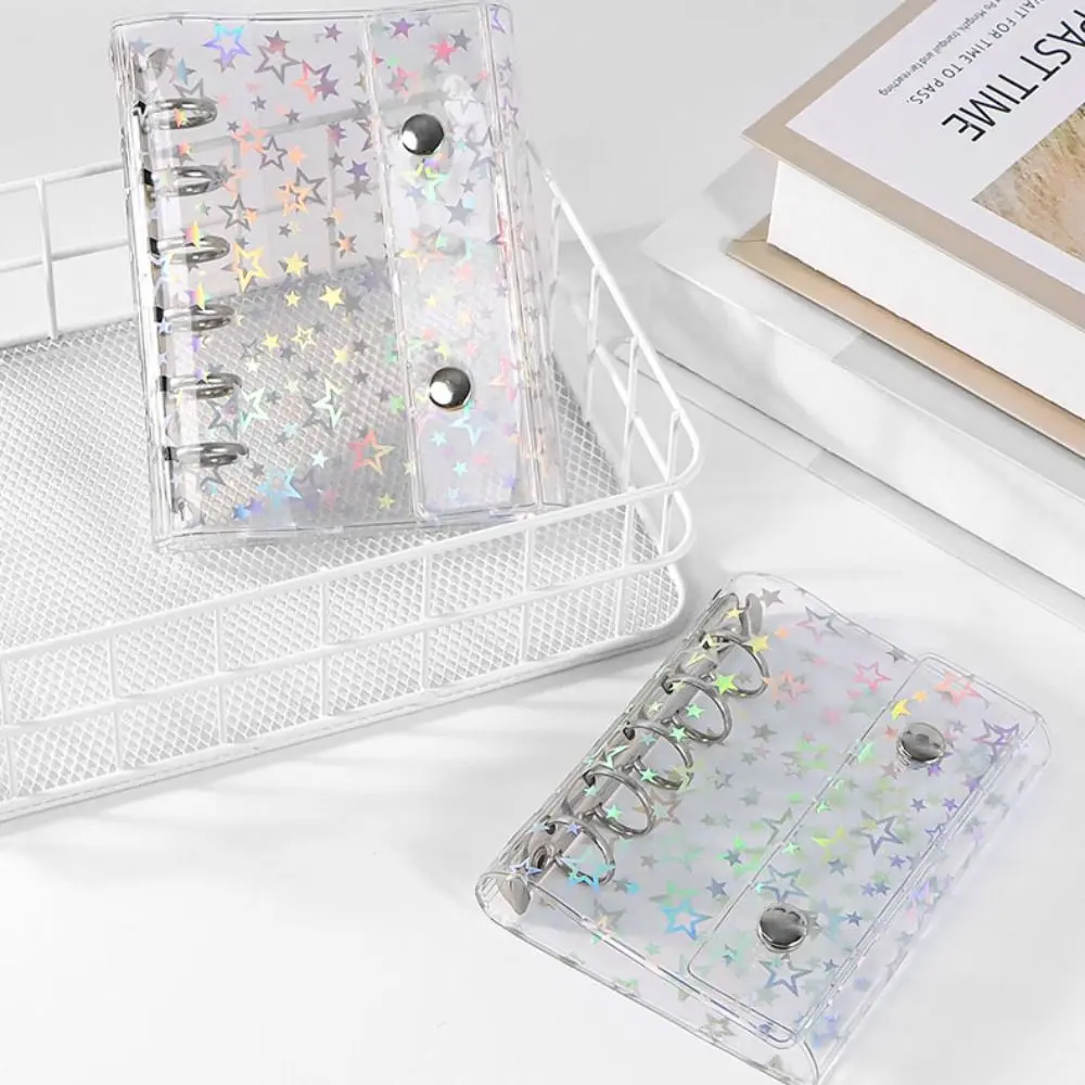 Waterproof Money Savings Challenge Binder Transparent PVC Cover Budget Binder Notebook Colorful Button Closure