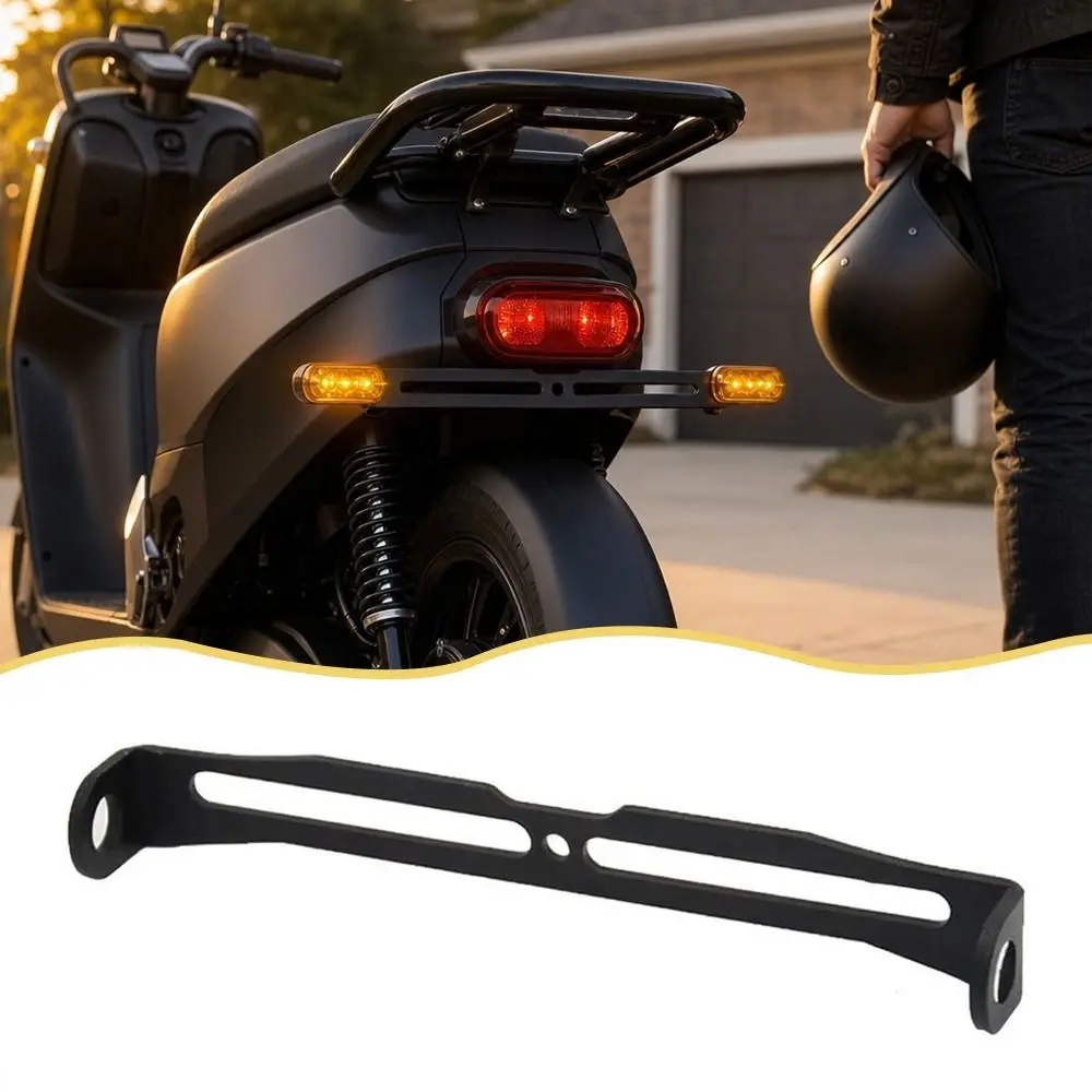 

Black Electric Bike Taillight Bracket Retrofitting Accessories Iron Motorbike Rear Light Bracket Easy Install