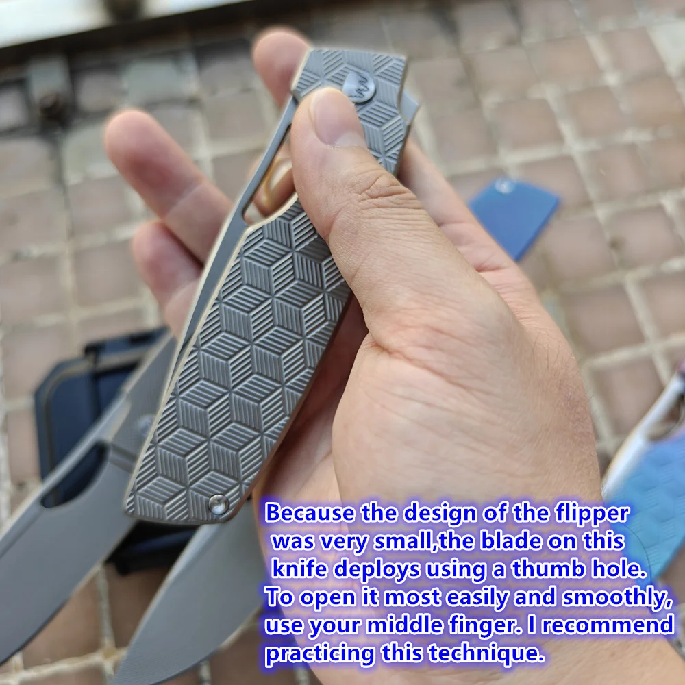 JUFULE 2026 Cedar Step Milled Blade Utility Knife Titanium Handle Ceramic Bearings 154CM Pocket Hunting Outdoor EDC Camping Tool