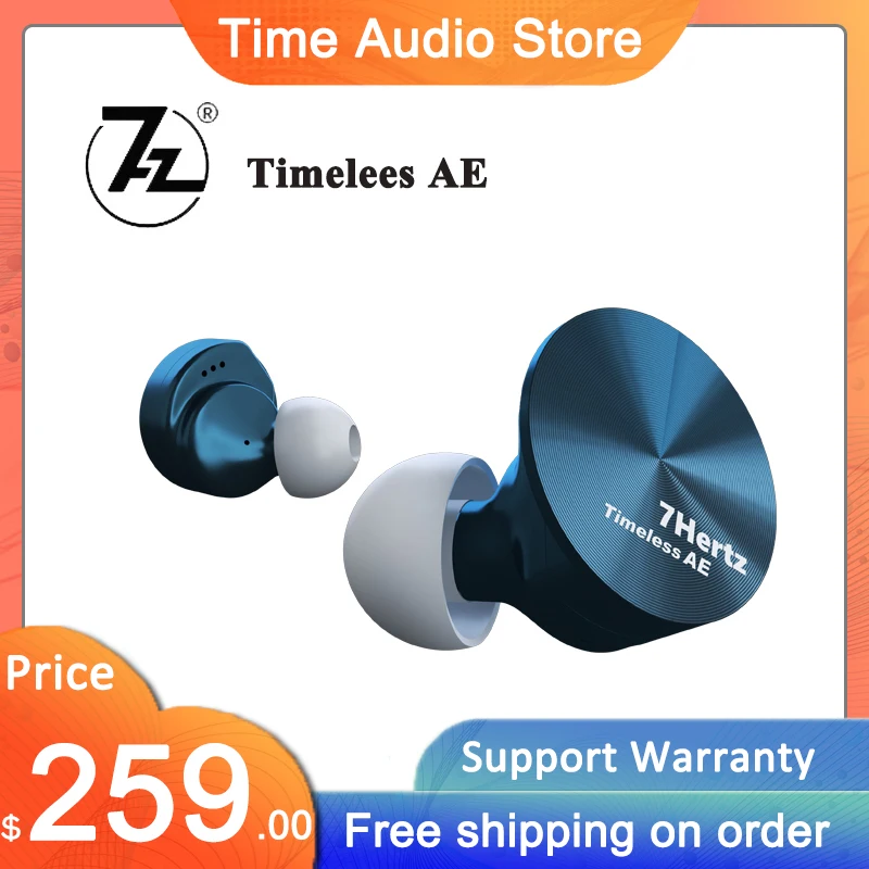 

7HZ TIMELESS AE In Ear Monitor Special Edition 14.2mm Dynamic Driver Earbuds CNC 0.78 2Pin Swappable Plugs 2.5/3.5/4.4 Angelears