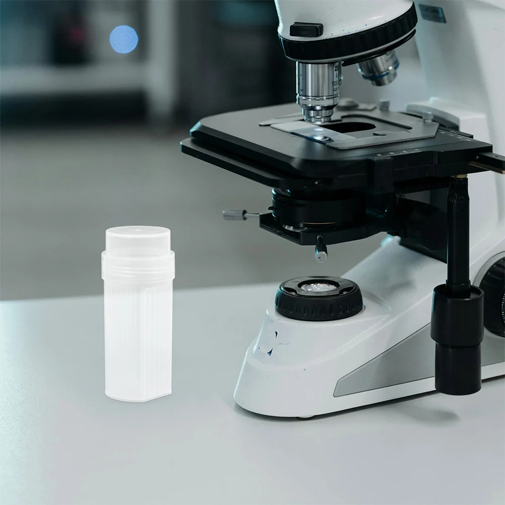 2 قطعة مختبر عالي الوضوح تلطيخ جرة البلاستيك المجهر الشريحة تلطيخ الرف حامل الشريحة دائم لأبحاث علم الأحياء الكيمياء #1