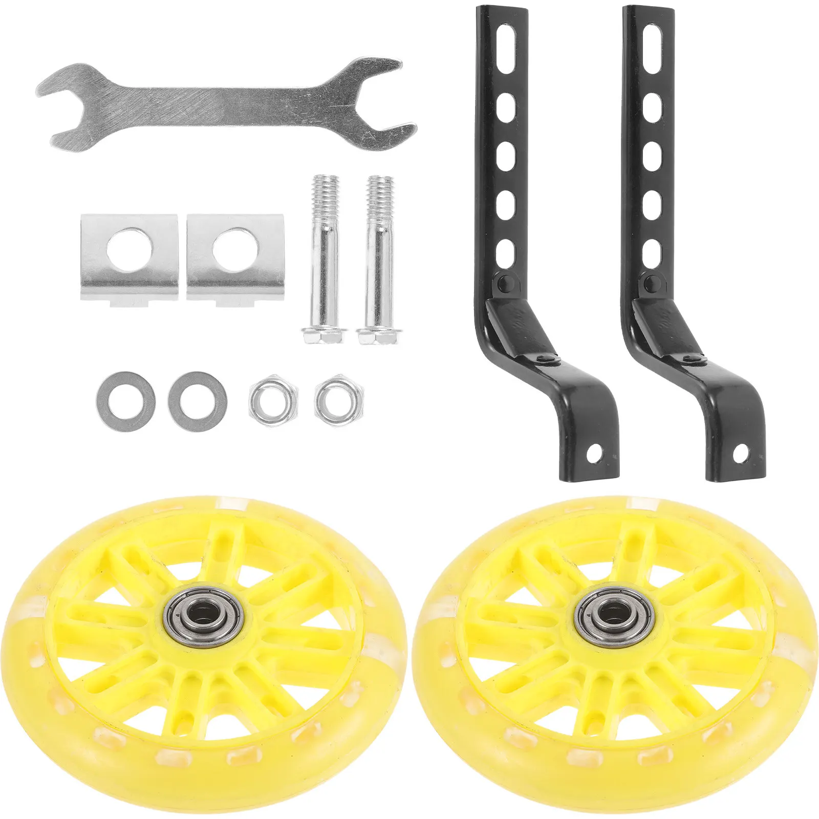 

1Set Kids Train Wheels for Bicycles Professional Auxiliary Wheels Durable Metal Plastic Material Easy Install Balance Confidence