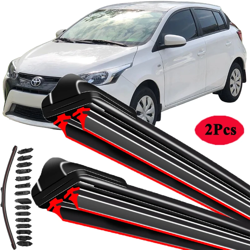 

For Toyota Vios Limo Yaris Sedan Ativ XP150 MK3 2013~2022 Front Frameless Wiper Blades Window Cutter Tablet Accessory U J Hook