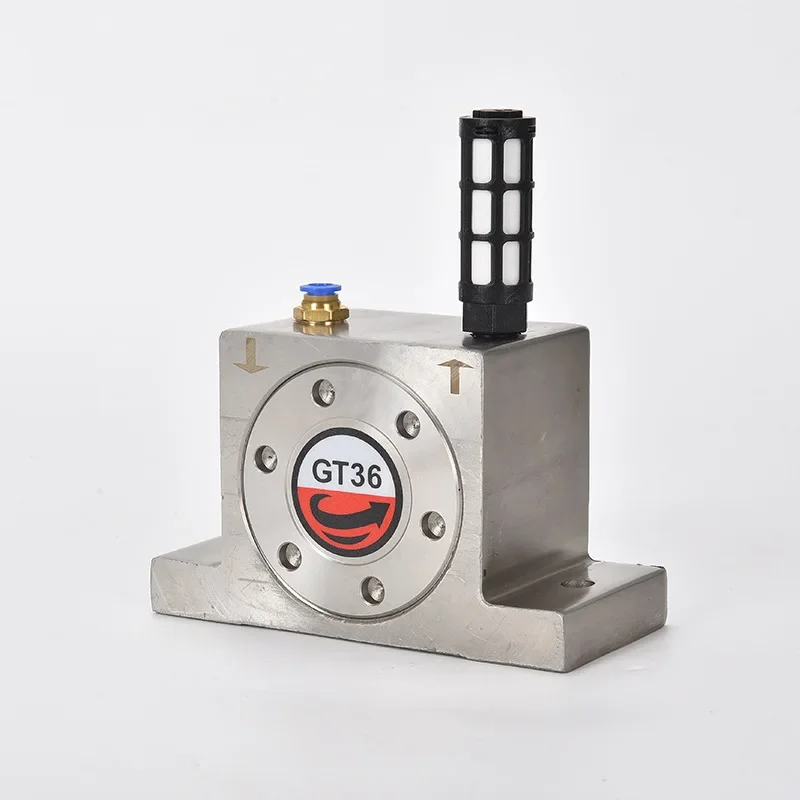 Stainless Steel Pneumatic Turbine Vibrator GT08 GT10 GT16 GT20 GT32 GT36 GT40 GT48 Industrial Vibration Feeder Exciter