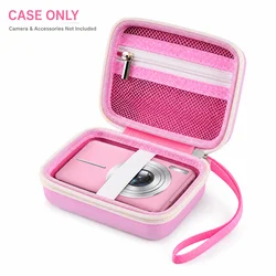 Digital Camera Case For CAMKORY YISENCE Kodak Pixpro Canon ELPH 180 190 Sony DSCW800 DSCW830 Pink EVA Carry Bag With Mesh Pocket
