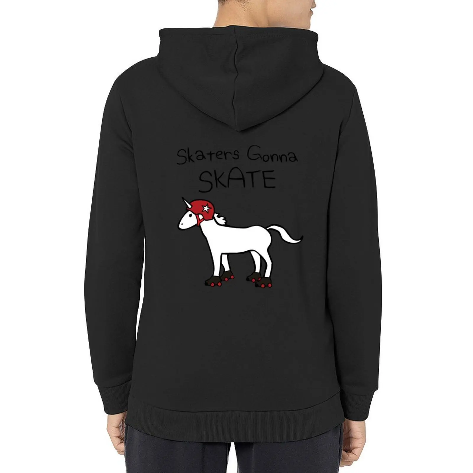 

Skaters Gonna Skate (Unicorn Roller Derby) Hoodie men's autumn clothes mens clothing men's coat anime hoodie