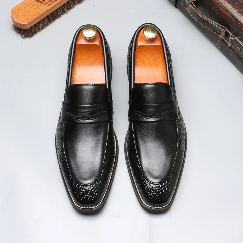 New Men's Casual Business Shoes Mens Classic British Style Penny Loafers Moccasins Fashion Party Wedding Flats for Men