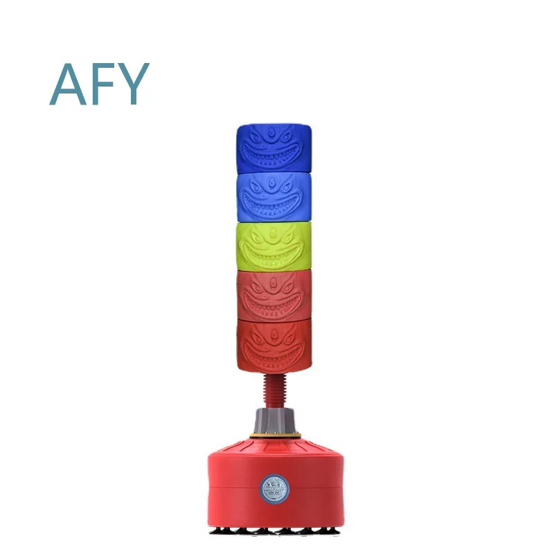 Two-color Silicone Boxing Sandbag Vertical Tumbler for Household Sanda Training Equipment for Fitness Boxing MMA Kickboxing