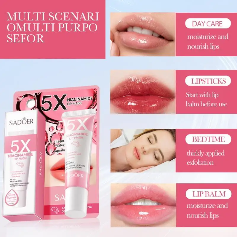 sadoer-5x-niacinamide-plumping-lip-mask-–-Интенсивное-увлажнение-и-защита-от-сухости-для-мягких-розовых-губ--Уход-за-потрескавшимися-губами-на-ночь