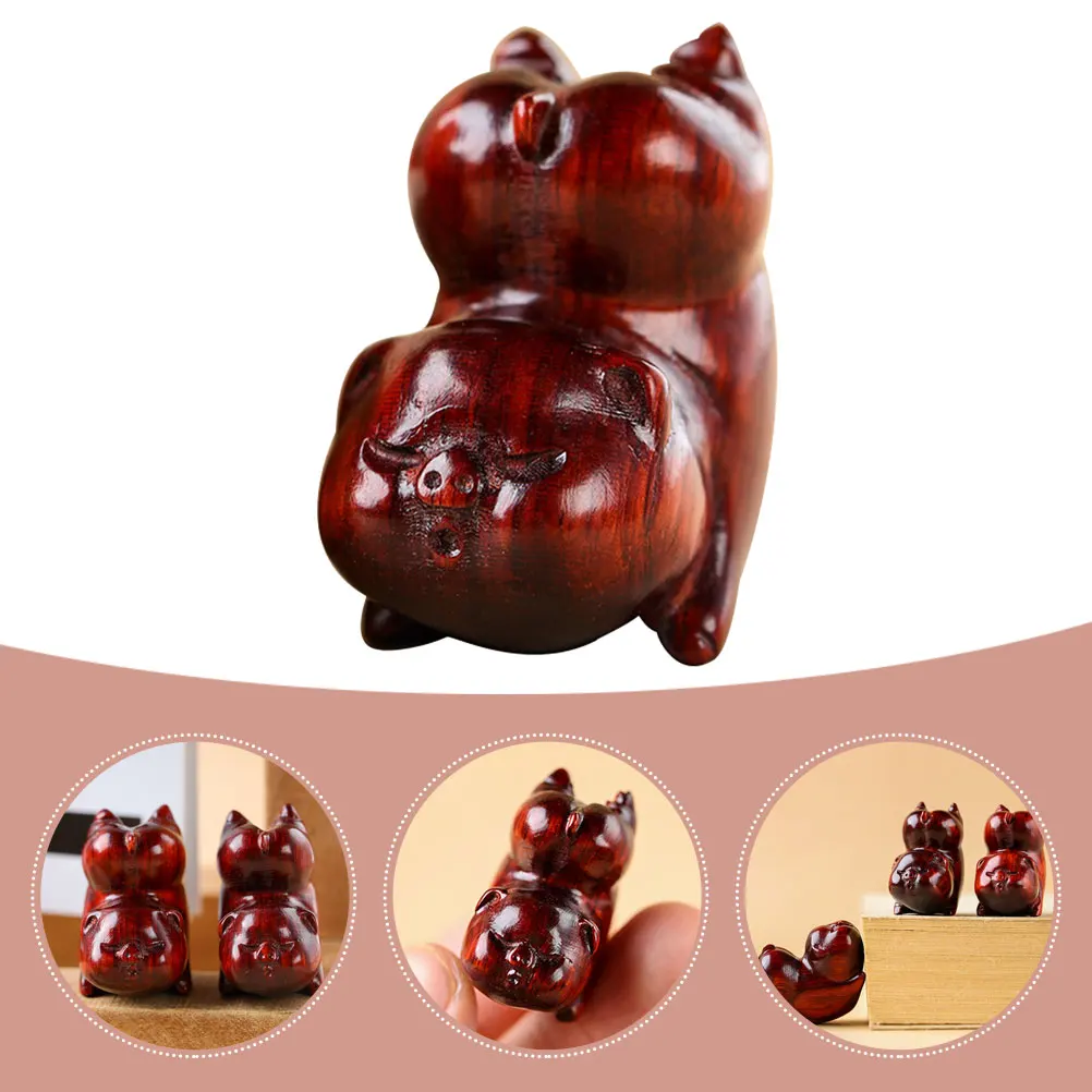 

Деревянная статуя свиньи в стиле ретро, маленький нежный кулон, сделай сам, деревянное ремесло, подвесной орнамент, брелок, подвеска, деревянные подвески для поделок