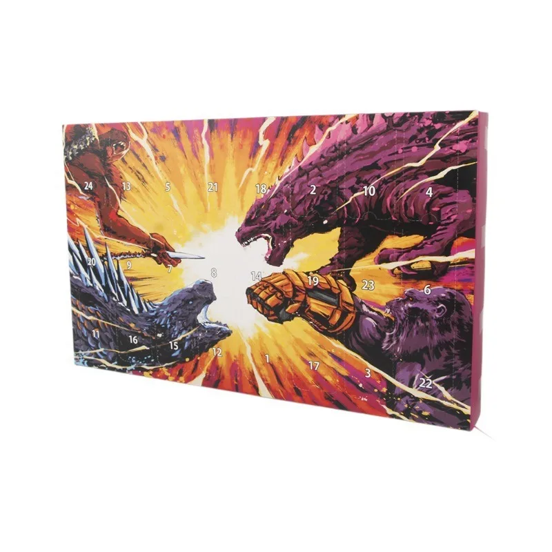 New Trendy Cute Cartoon Gift Box Dolls 24 Godzilla Anime Models Figurines Boxed Desktop Ornaments Holiday Gifts - view 5
