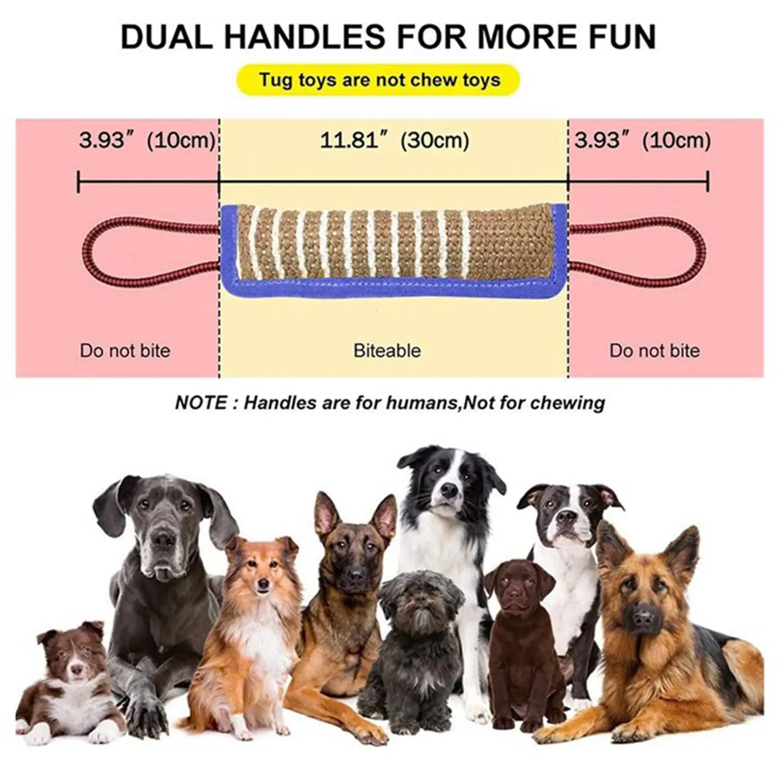 Durable Dog Tug Toy Pillow Interactive Exercise Practical Training