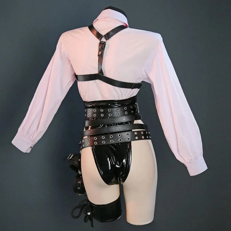 ​ Godin van de overwinning: Nikke Yuni sexy gevechtsuniform cosplayset met roze pruik anime replica kostuum voor Halloween, podium ​