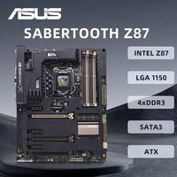Asus SABERTOOTH Z87 LGA 1150 ATX Motherboard LGA 1150 DDR3 Intel Z87 32GB USB3.0 PCI-E 3.0 SATA III For Core i3-4170Motherboard.