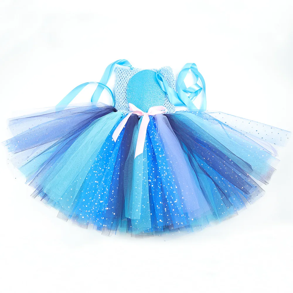 

New Mesh Princess Tutu Dress Fluffy Tulle Gown A-line Sparkly Sweet Party Outfit For Birthday Holiday Elegant Soft Evening Wear