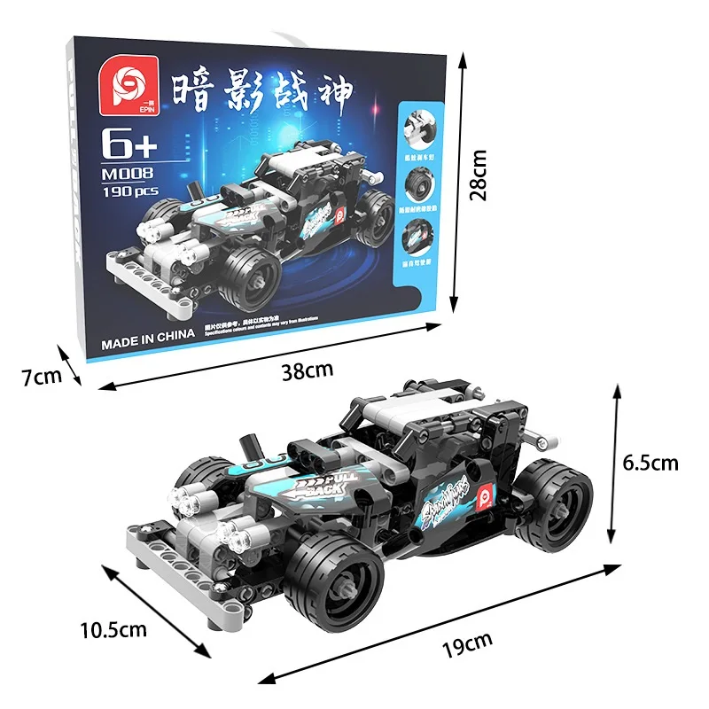 

DIY Building Blocks Assembling Toy Car Unleash Your Child's Inner Engineer - Pull-Back Racing Model Car for Endless Fun