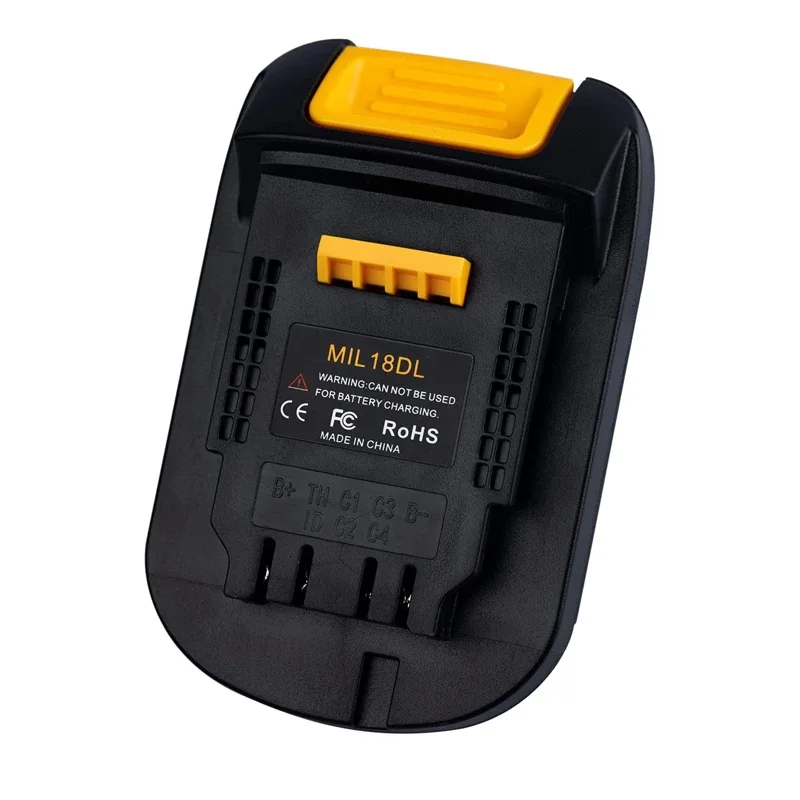 MIL18DL Battery Adapter Converter for Milwaukee 18V Li-ion Battery Convert to For Dewalt 18V 20V Li-ion Battery Power Tools