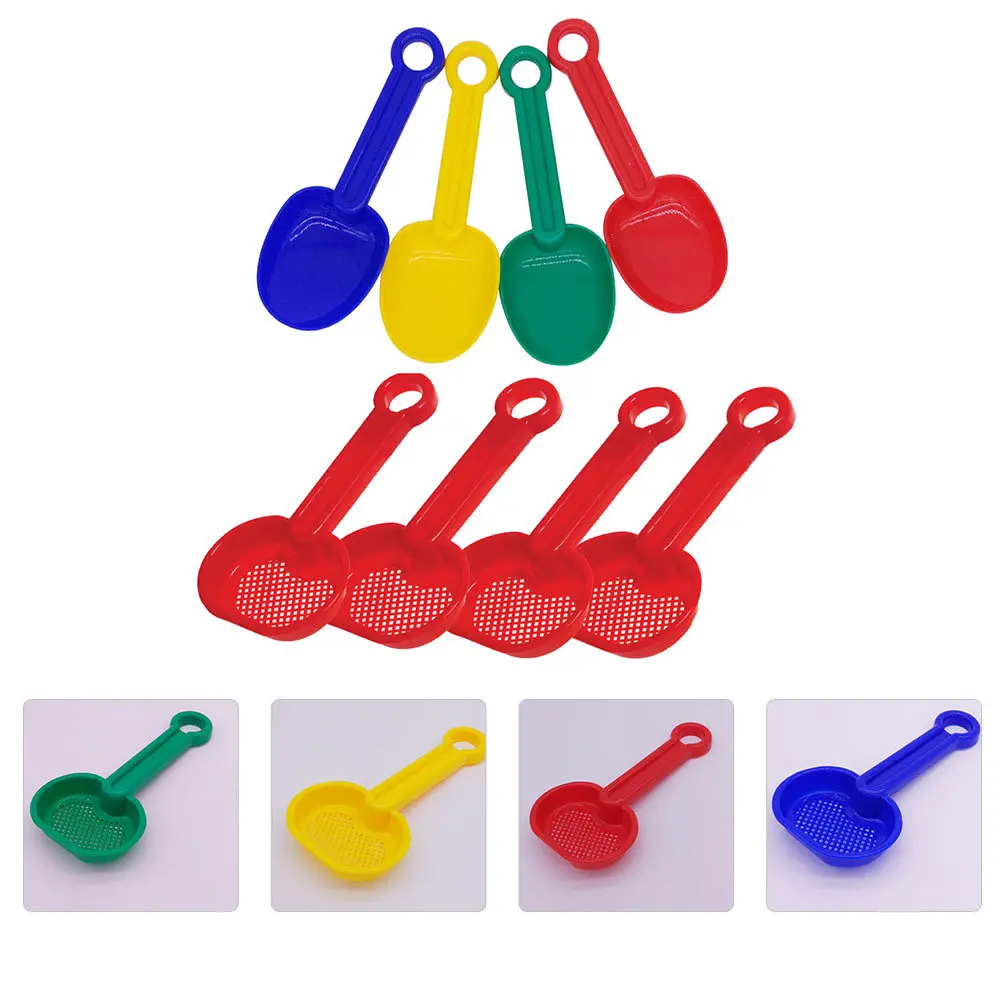 8 pçs pá de areia colher premium pp material crianças praia jogar conjunto colher diversão ao ar livre crianças brinquedos de praia