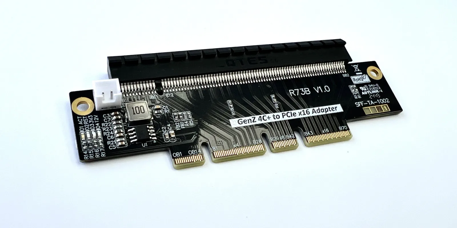 ADT PCIe5.0 X16 zu Gen-Z 4C+/SFF-TA-1002 EDSFF Adapterkarte EDSFF 4C+ Erhöhte Test-Schutzkarte unterstützt Gen5 PCI-E 5.0 512Gbps – Detail 8