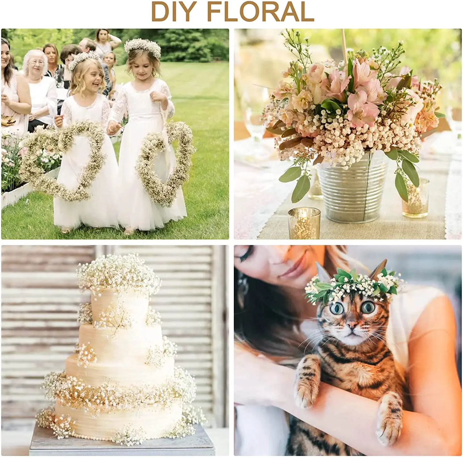 Flores preservadas secas con aliento de bebé fresco Natural, ramos de flores de Gypsophila paniculata para decoración de boda, regalo de San Valentín