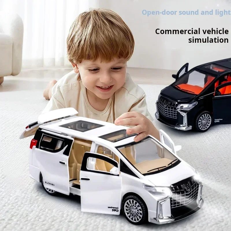 Children's Inertia Pull-back Car Toy with Lighting Sound Simulation Commercial Car Model Boy Gift Toy Car Kids Holiday Gift