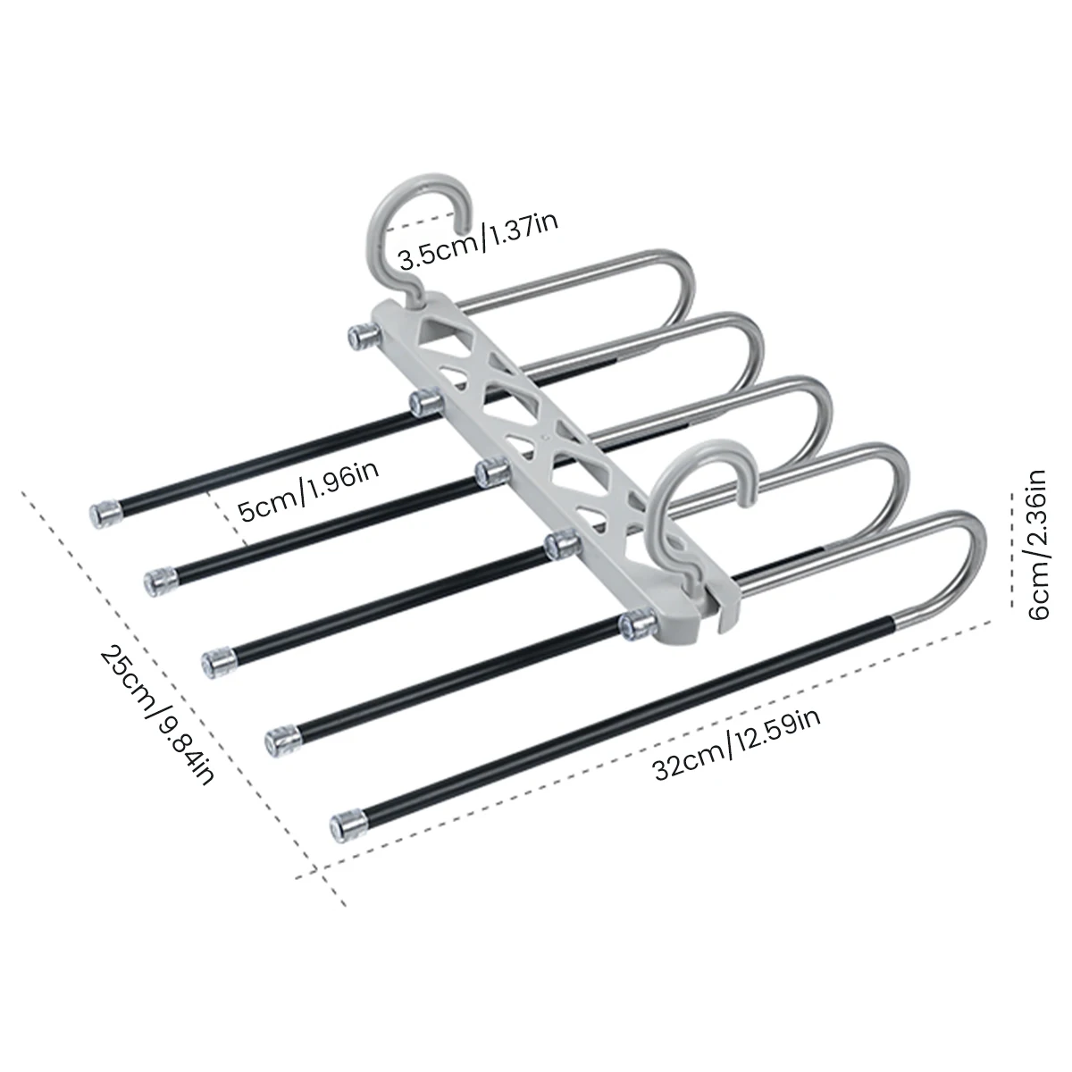 Stainless Steel Retractable Trouser Rack Folding Multi-functional Multi-layer Hanger Home Storage Clothes Drying Rack