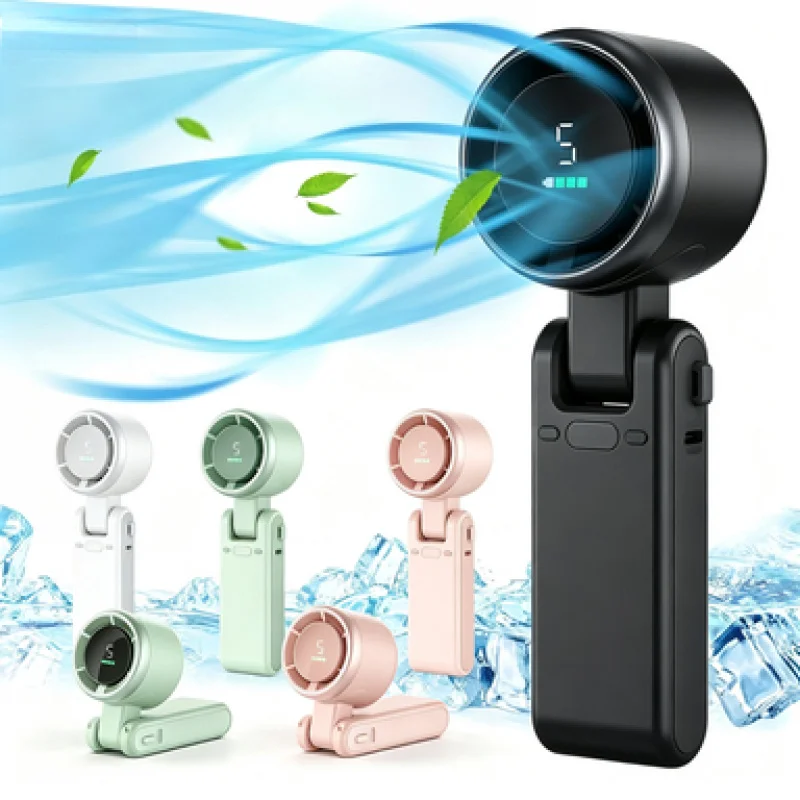 3-in-1 Fan, 5-speed, 3600mAh Rechargeable Lithium Battery, USB Charging, Travel Mini Fan