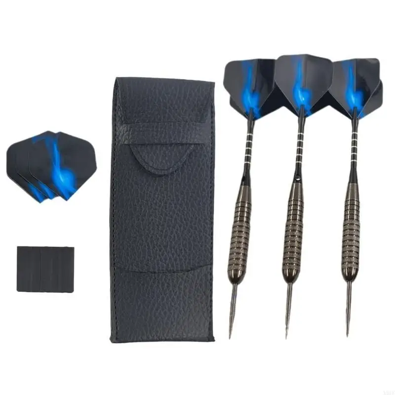 

X9FF Game Set 3 Steel Tip with 3 Flights and Portable Leather Case