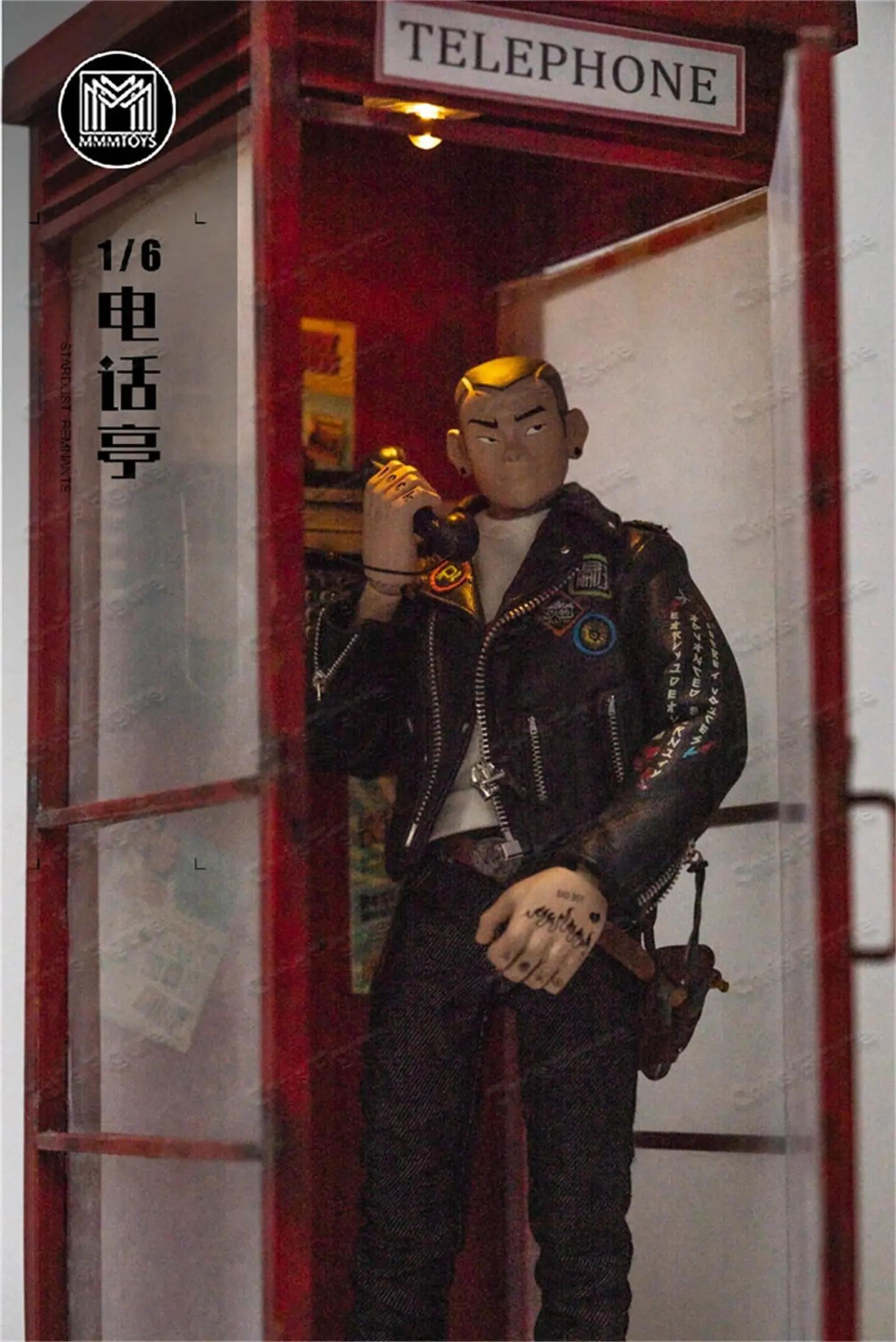 【IN STOCK】MMMTOYS M2608 Telephone Booth, 1/6 Scale Diorama Scene, Accessory for Articulated Action Figure