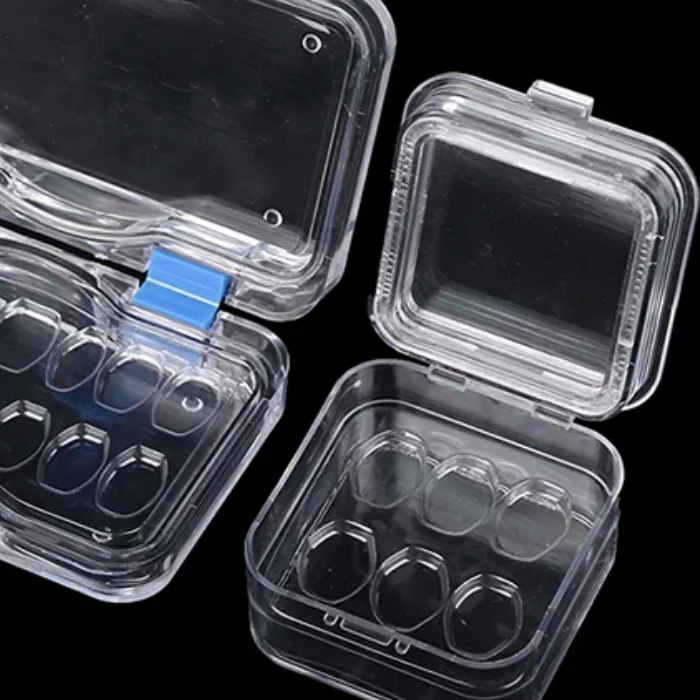 6/16 شبكة صندوق أسنان طب الأسنان مع فيلم صندوق أسنان القشرة مواد التخزين طبيب الأسنان الجمالي لأدوات فني الأسنان