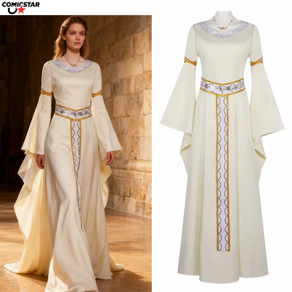 Película El Señor Cosplay de los Anillos Eowyn Cosplay disfraz adulto mujer falda larga vestido fiesta de Halloween fantasía disfraz traje