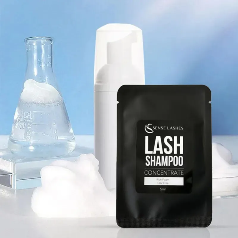 Sense Lashes 5 Pcs Lash Shampoo Concentrate Allows to Create Own Mixture of Lash Cleanser and Retail for Eyelash Extensions