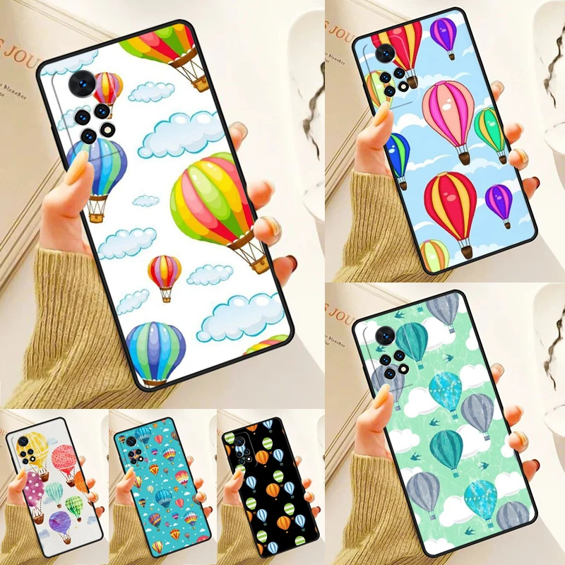 Sky Colorful Hot Air Balloons Case For Samsung Galaxy S24 Plus S23 S20 S21FE Lite S22 Ultra Note 20 S8 S9 S10 Phone Coque