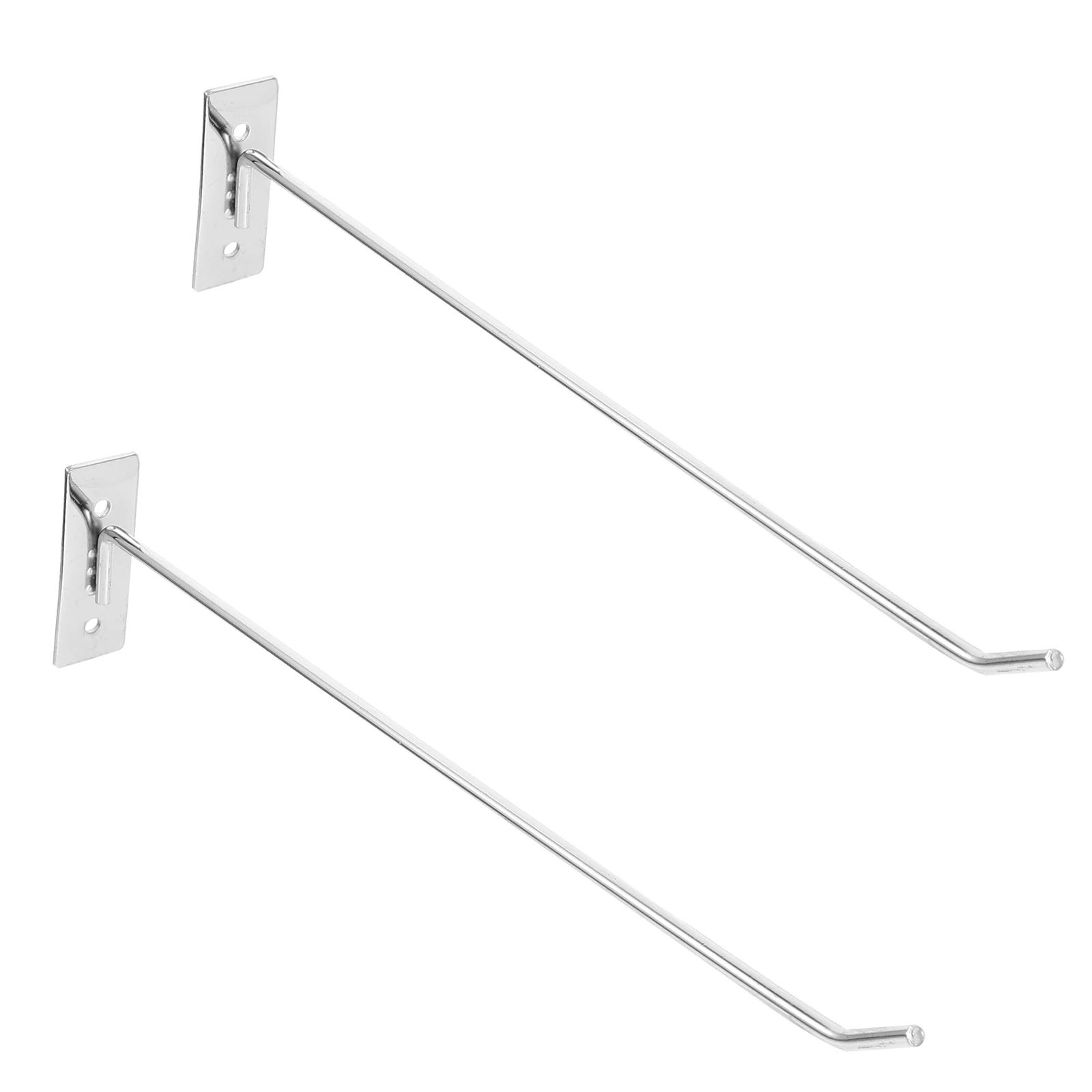 

2pcs Wall Nail Hooks 5mm Thick 30cm Durable Metal Pegboard Home Workshop Garage Easy Install Heavy Duty Shelf Display Organizers