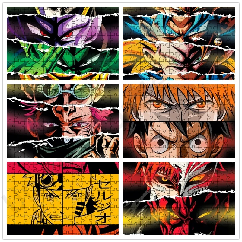 Anime Dragon Ball Jigsaw Puzzles 300/500/1000 Pieces Adult Jigsaw Fun Family Game Educational Toy Unique Design Home Decor