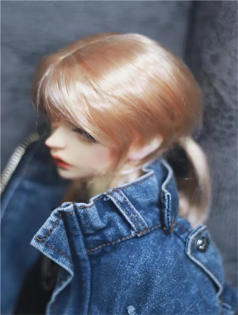 Bjd Pop Pruik Geschikt Voor 1/31/41/6 Oom Size Fashion Cool Knappe Gevlochten Melk Zijde Goede Pull valse Haar Bruin Zwart Orange