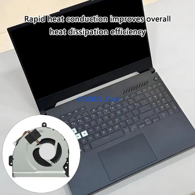 

F3KE 1PC Laptop CPU Radiators DC5V 4Pin Cooling Fan CPU Coolers for X53S A43 A43S A53E A53S K53SJ Fan