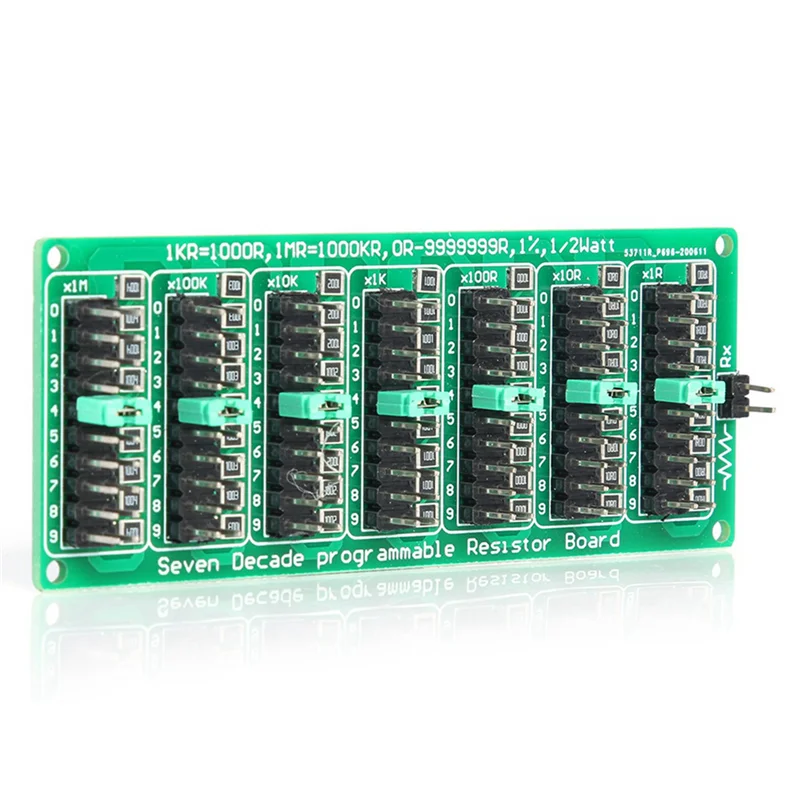 New-7 Decade 1R - 9999999R Programmable SMD Resistor With YX-X0001 DC 12V Battery Undervoltage Management Module