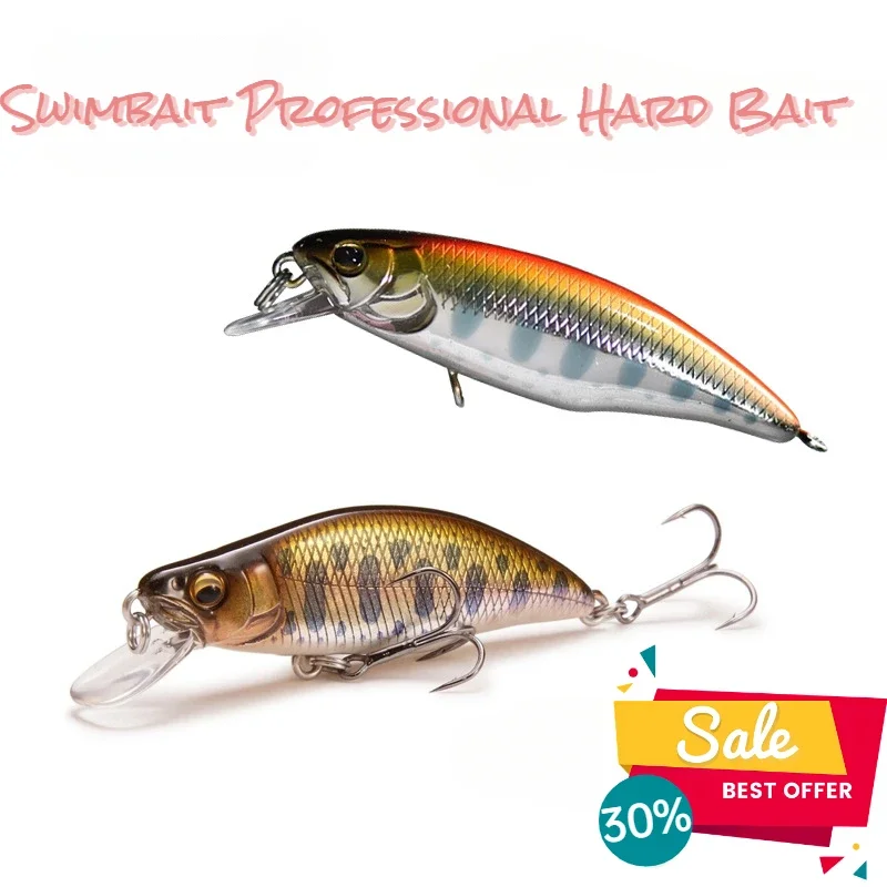 52mm 4.5g Bass Pike Carkbait Wobblers Swimbait Professional Hard Bait Model Sinking  Minnow Fishing Lures Jerk Bait Fishing Lure