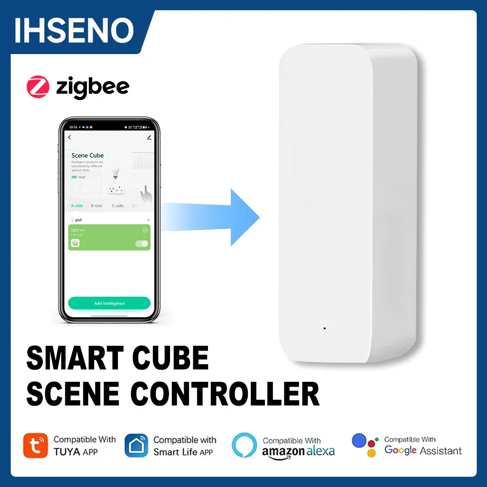 

Tuya Zigbee 6-Axis Sensor Ultimate Shortcut Key Smart Scene Cube Scene Controller Linkage Smart Home Intelligent Required Hub