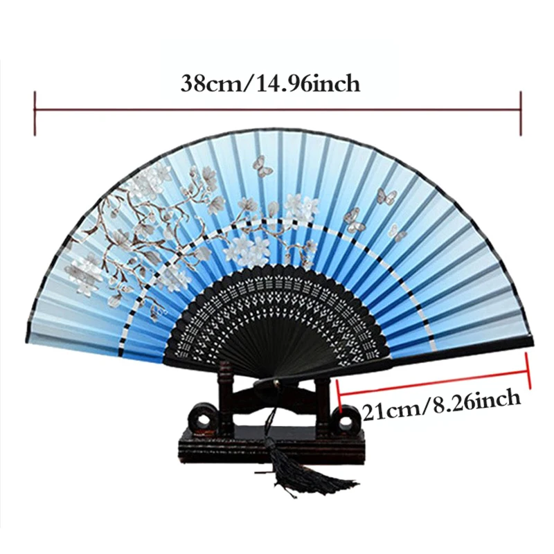 Folding Fans Handheld Elegant Antique Style Hand Fan Foldable Calligraphy Ink Painting Chinese Accessories Oriental Deco