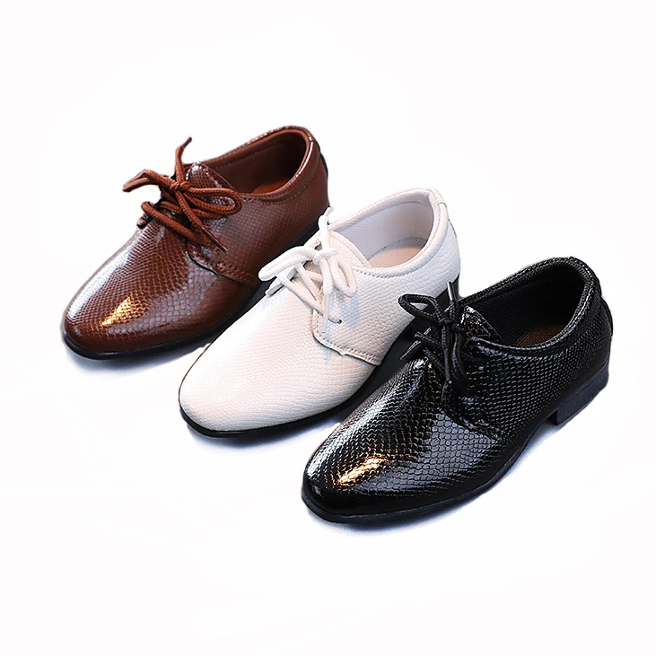 Corde KNN-Chaussures en cuir à lacets pour garçons et enfants, chaussures simples pour étudiants, chaussures de performance noires, 98, printemps, automne, nouveau, 2023