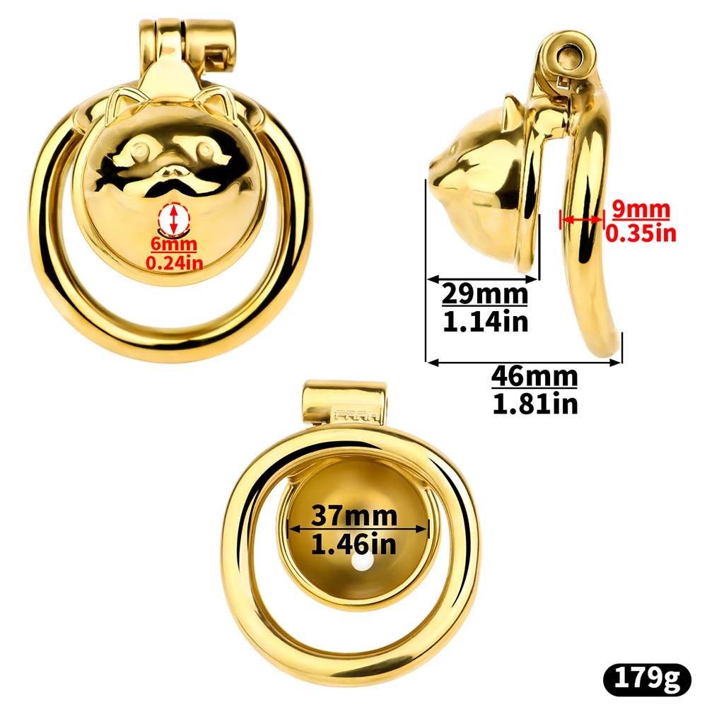 FRKO Golden Fantasy Male Chastity Cage Slave Game Lockcock Discreet Sissy Femboy Erotic Sex Tooys For Man Sexshop 정조대 BDSM 18+ view 5