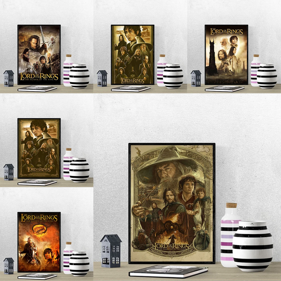 

T-The L-Lords of the R-Rings Movie Poster Posters for Room Decoration Painting Canvas Wall Art Mural Decorative Paintings Home