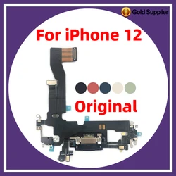 Iphone 12 için orijinal şarj portu Flex mikrofon Mini USB şarj Dock bağlayıcı onarım yedek parçalar